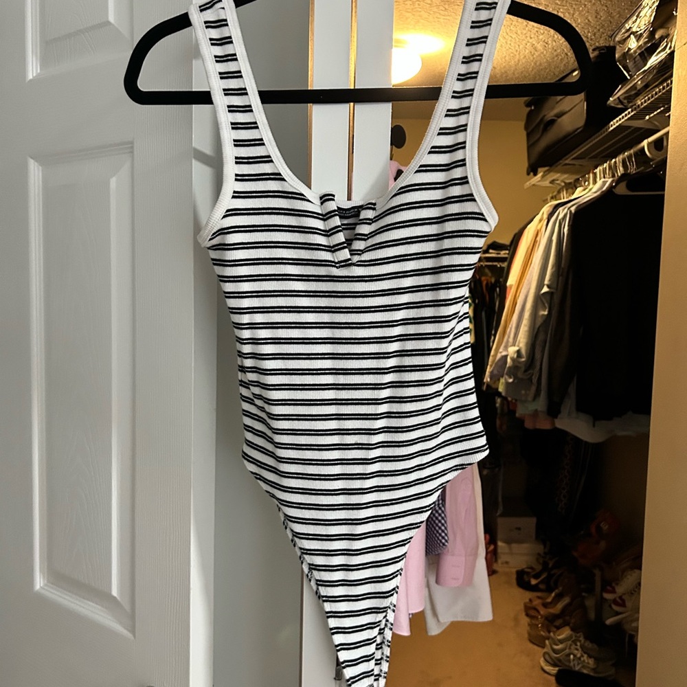 Zara Monochrome Striped Top